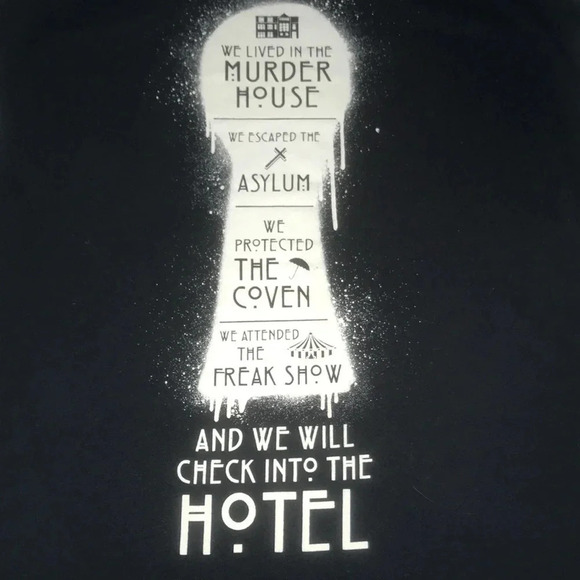 RIPPLE JUNCTION AMERICAN HORROR STORY HOTEL black muscle tank top NEW size S - Picture 2 of 6